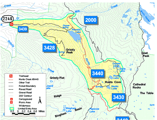 grizzly peak trail map graphic