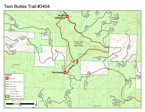 twin buttes trail map graphic